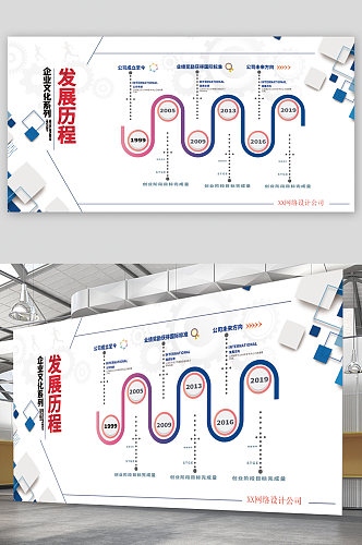 企业文化发展历程展板