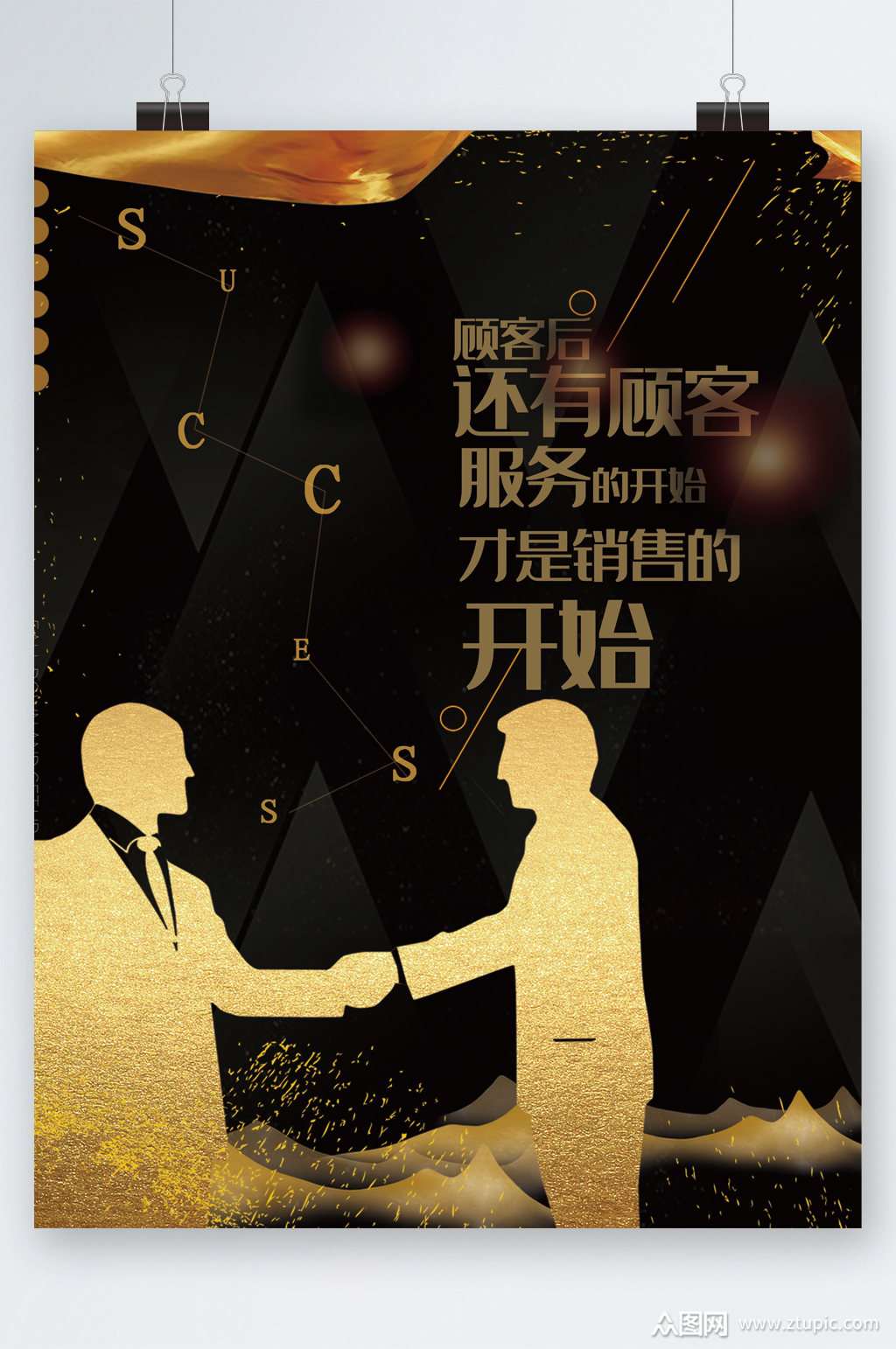 顾客的开始才是销售的开始海报