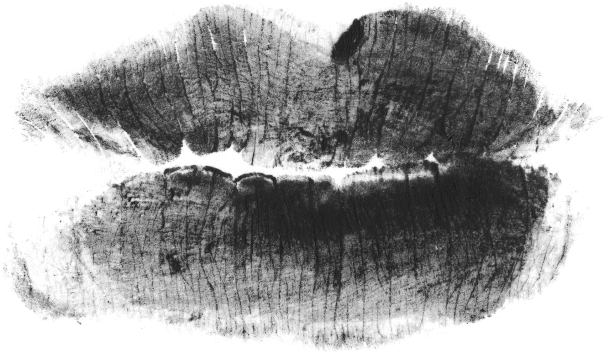 黑白唇印元素PNG免抠设计素材