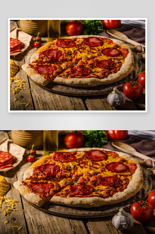 披萨食物高清摄影图