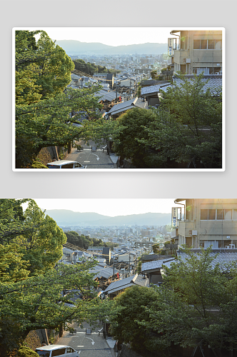 日本京都城市风景摄影图