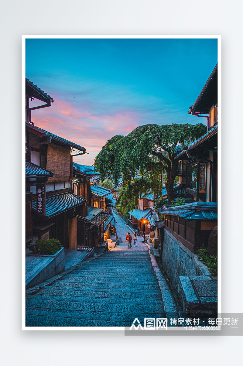 日本京都城市风景摄影图素材