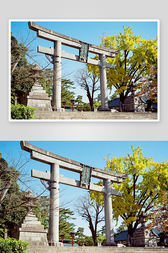 日本京都城市风景摄影图