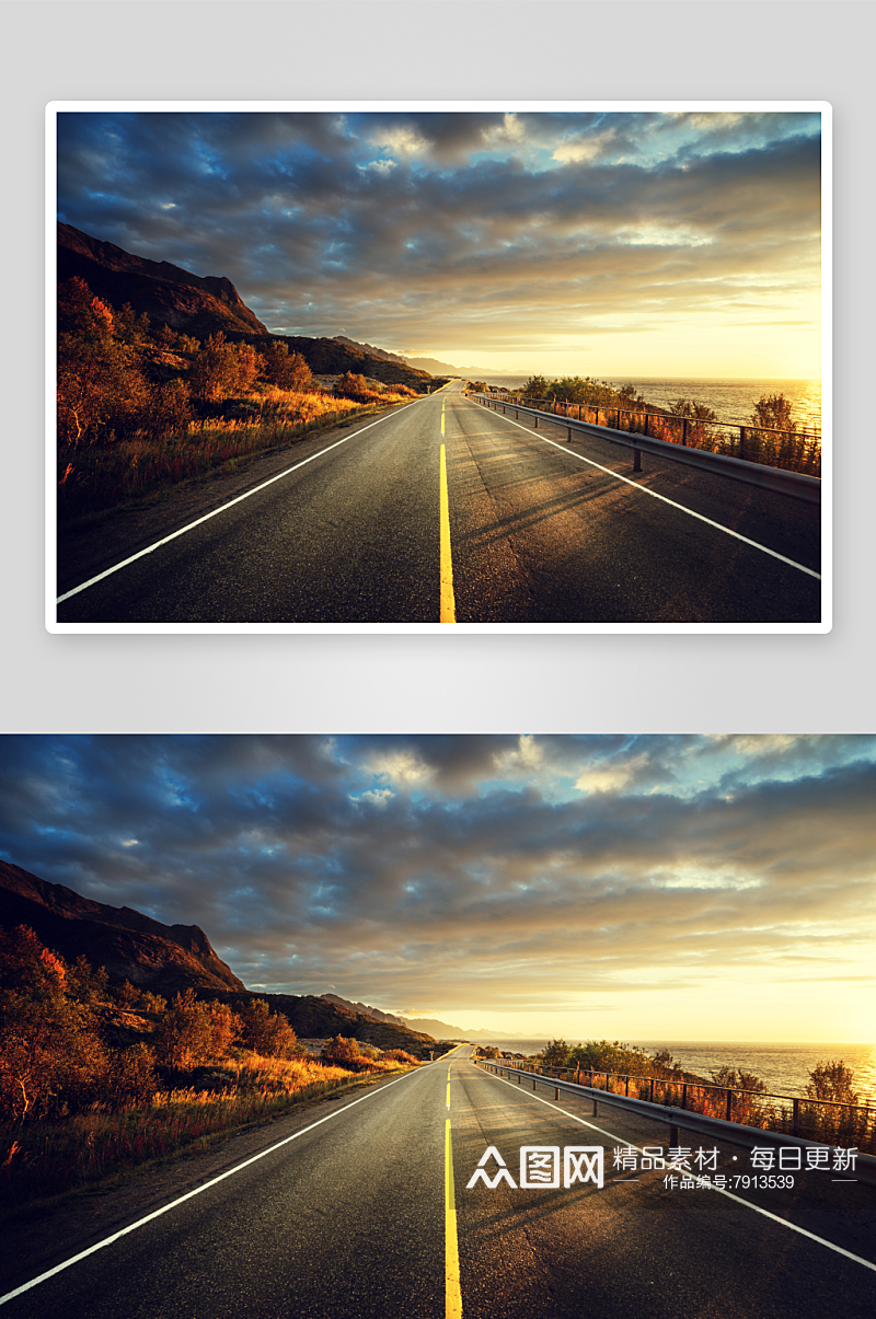 高清高速公路风景摄影图素材