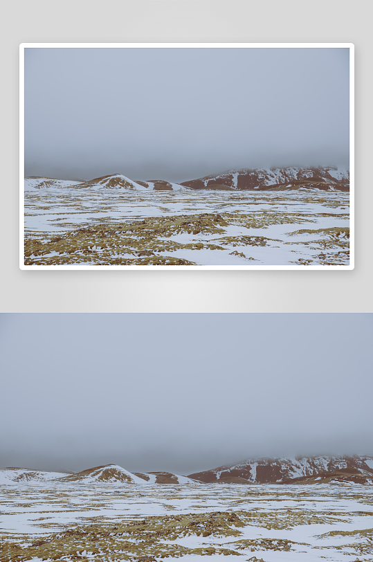 冰川山脉森林风景摄影图