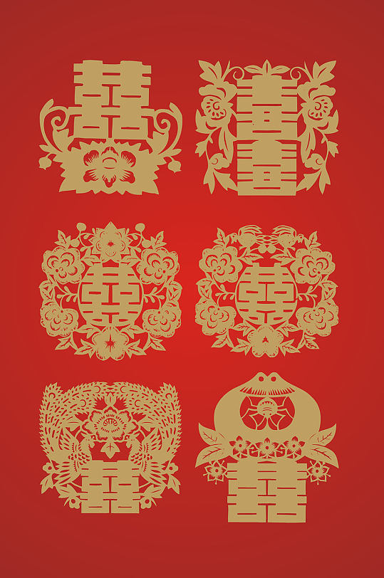 中国传统喜字剪纸