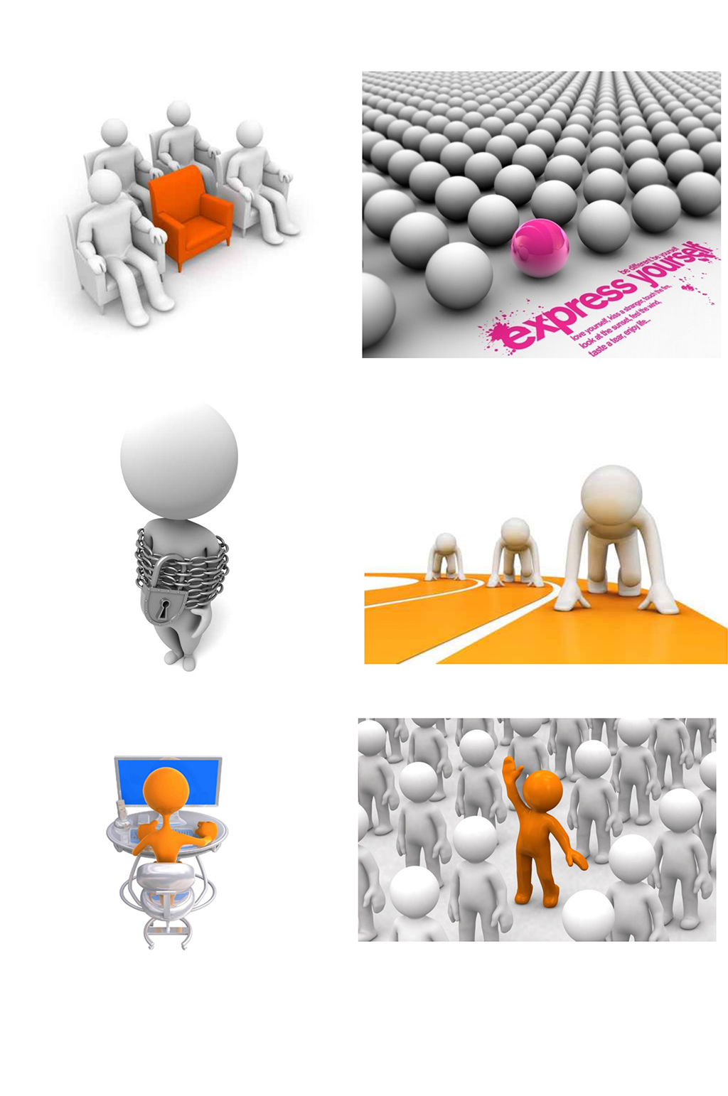 团队团结目标人物3D元素素材