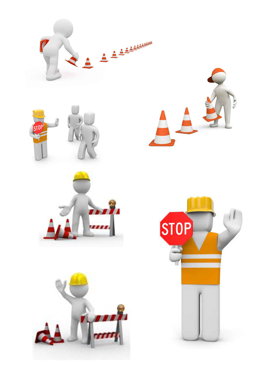 公路施工路障企业文化元素素材
