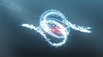 视频开场企业年会蓝光粒子-众图网