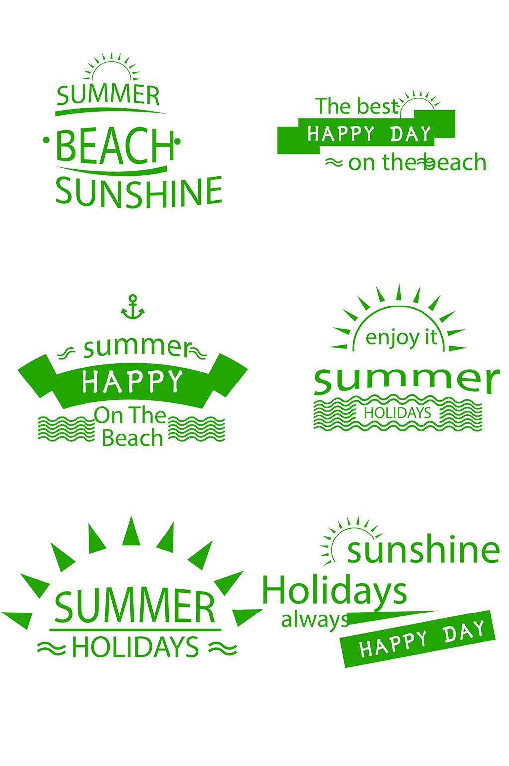 绿色夏日免扣素材素材