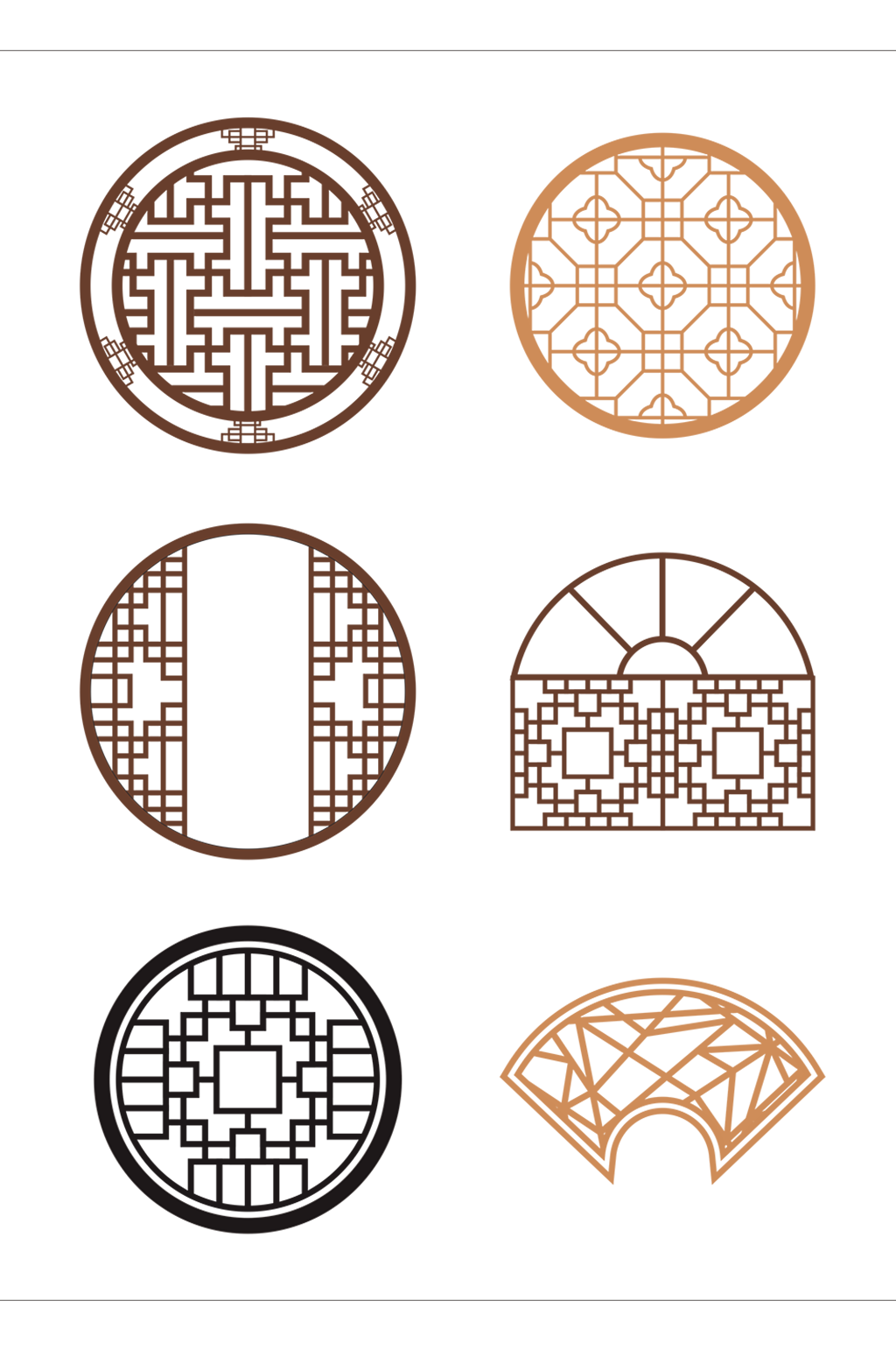 中国古典窗户花纹素材素材