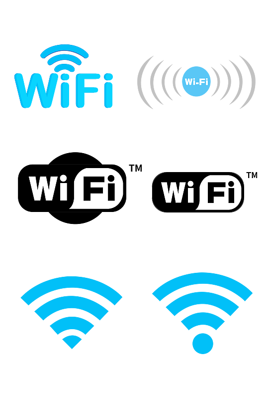 蓝色wifi图标免抠素材标识-众图网