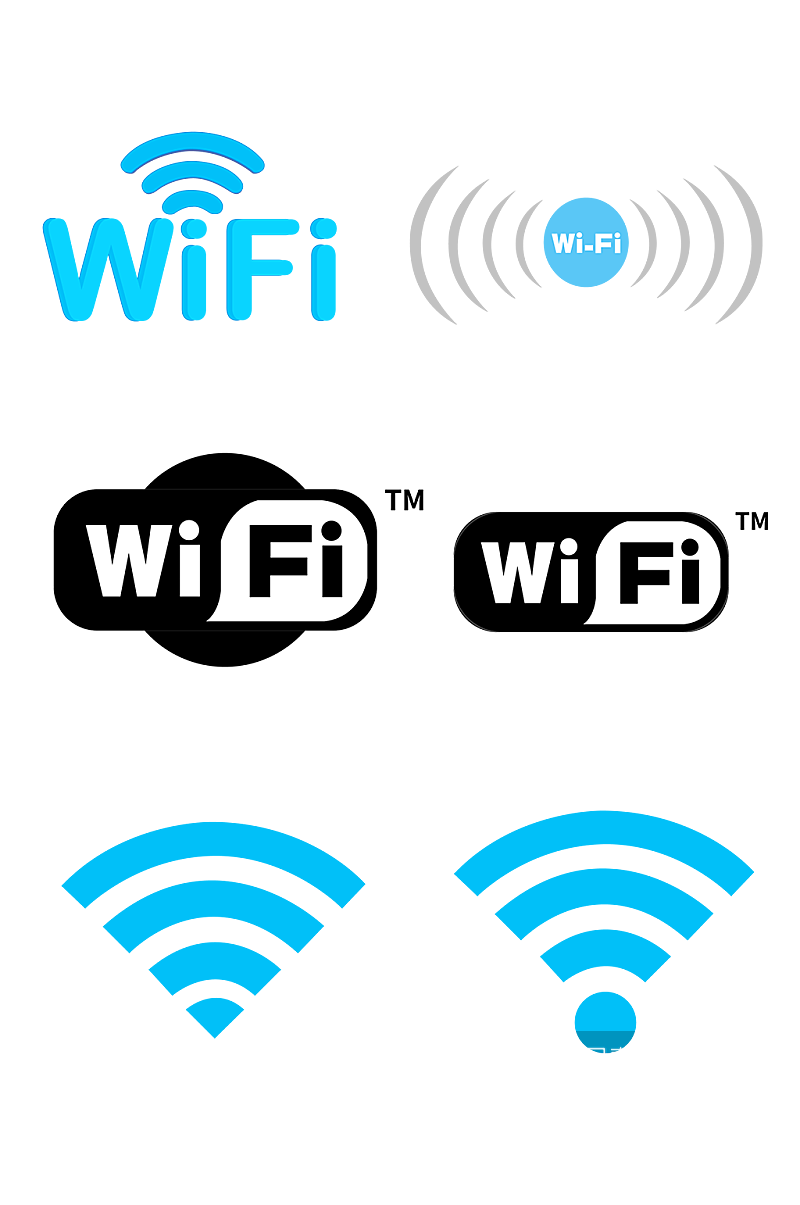 蓝色wifi图标免抠素材标识素材