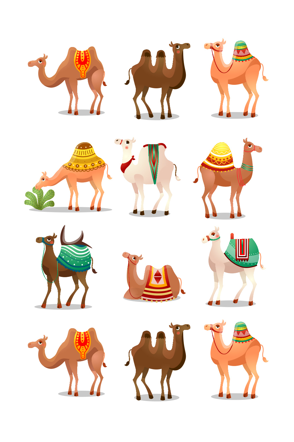 卡通骆驼矢量素材