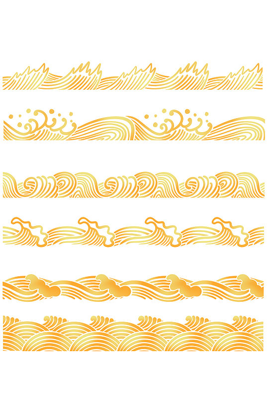 中国风祥云海浪免扣