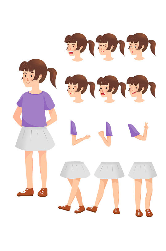 人物表情身体部位