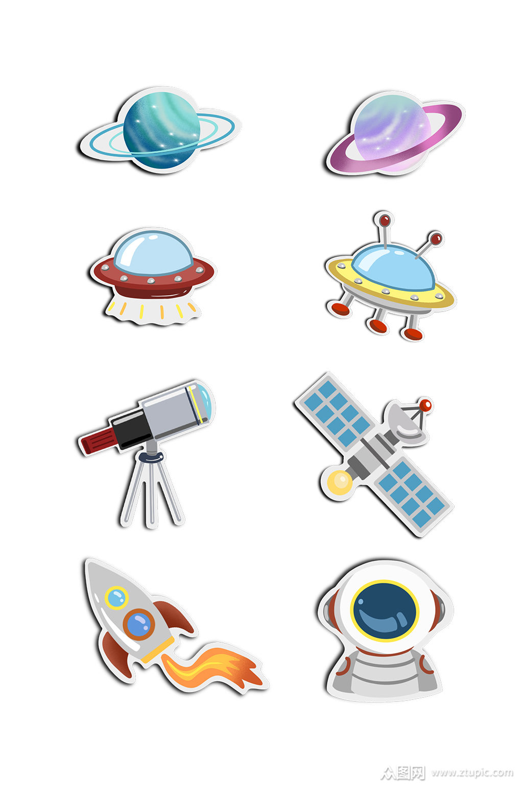 卡通太空元素套图