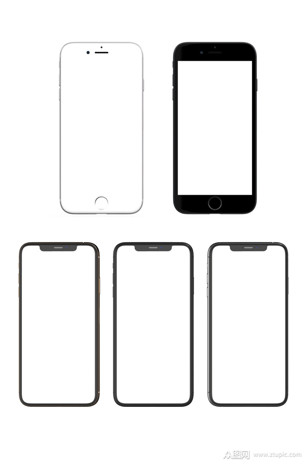 苹果手机免抠透明素材模板下载-编号360655-众图网
