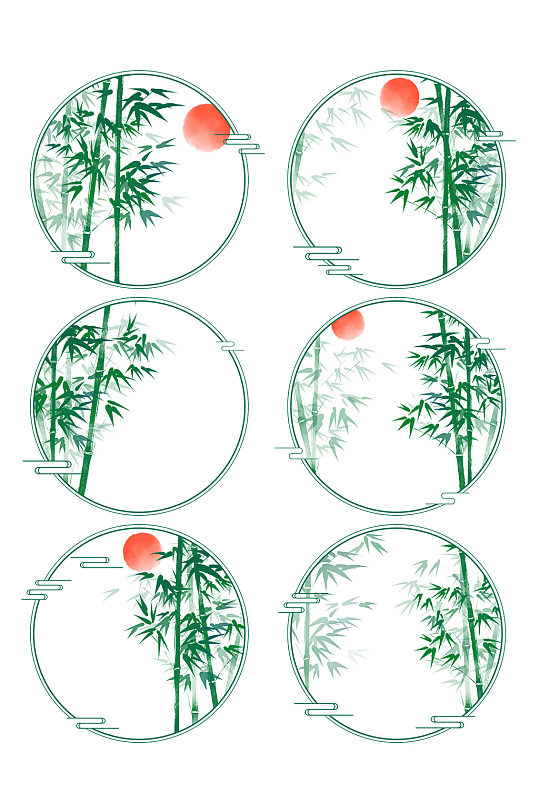 竹子绿色中国风中国装饰