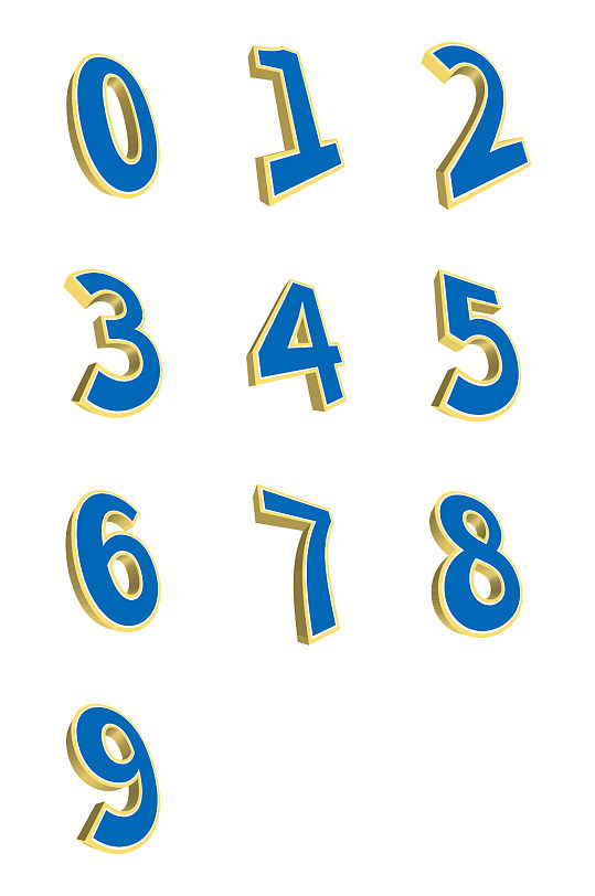 數(shù)字3D立體矢量金邊