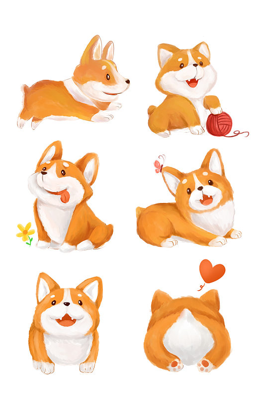 晕染风之宠物狗柯基