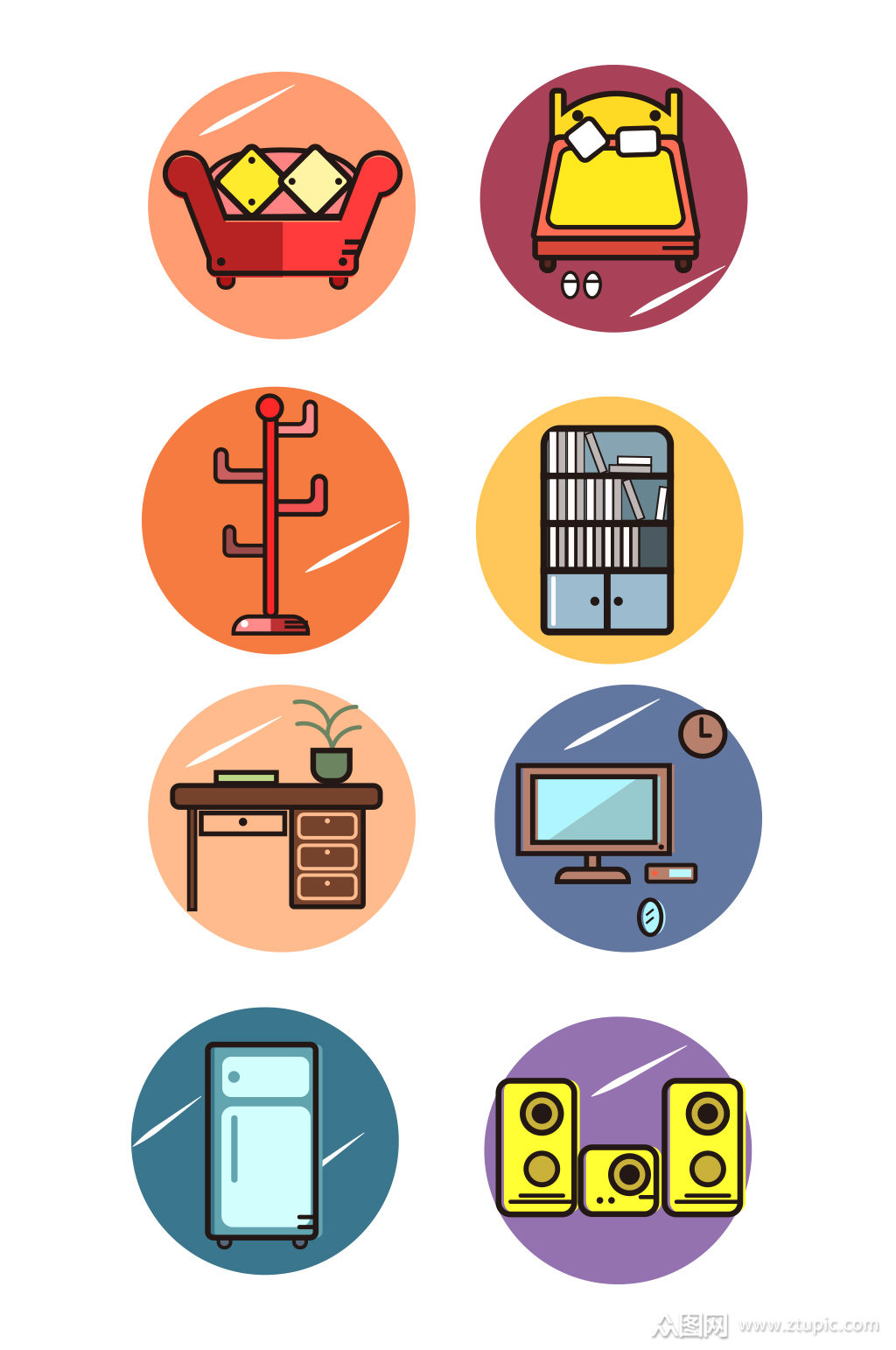 家具类家居用品图标