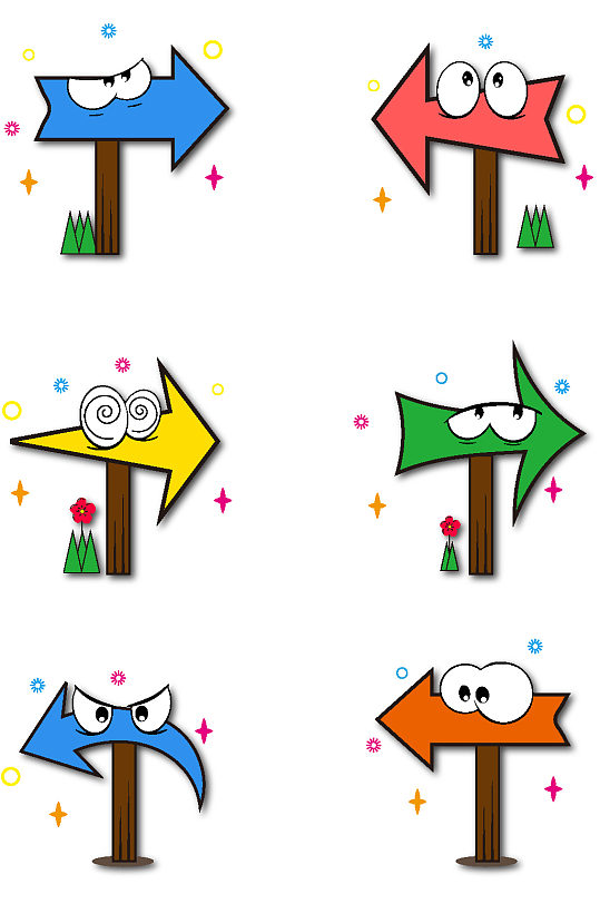 简约卡通可爱箭头指示