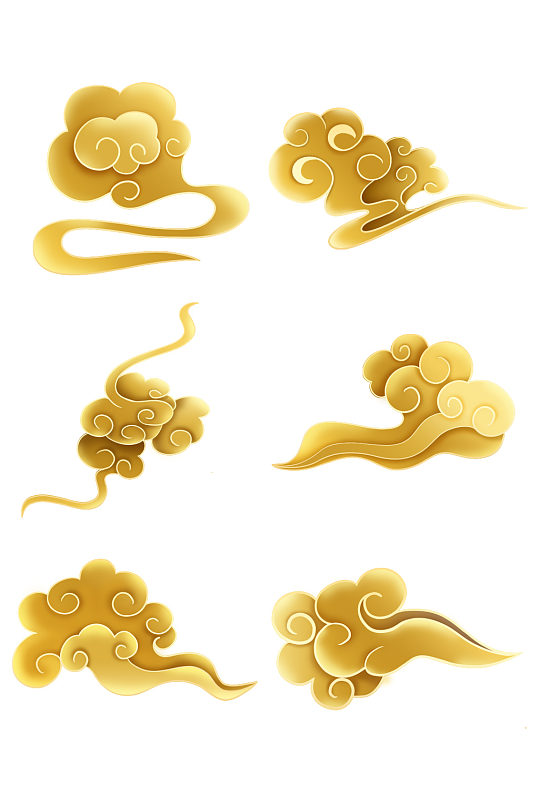 金色立体祥云图片-金色立体祥云素材下载-众图网
