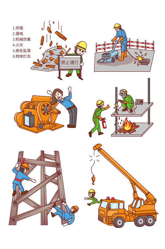 建筑安全生产施工危险警示