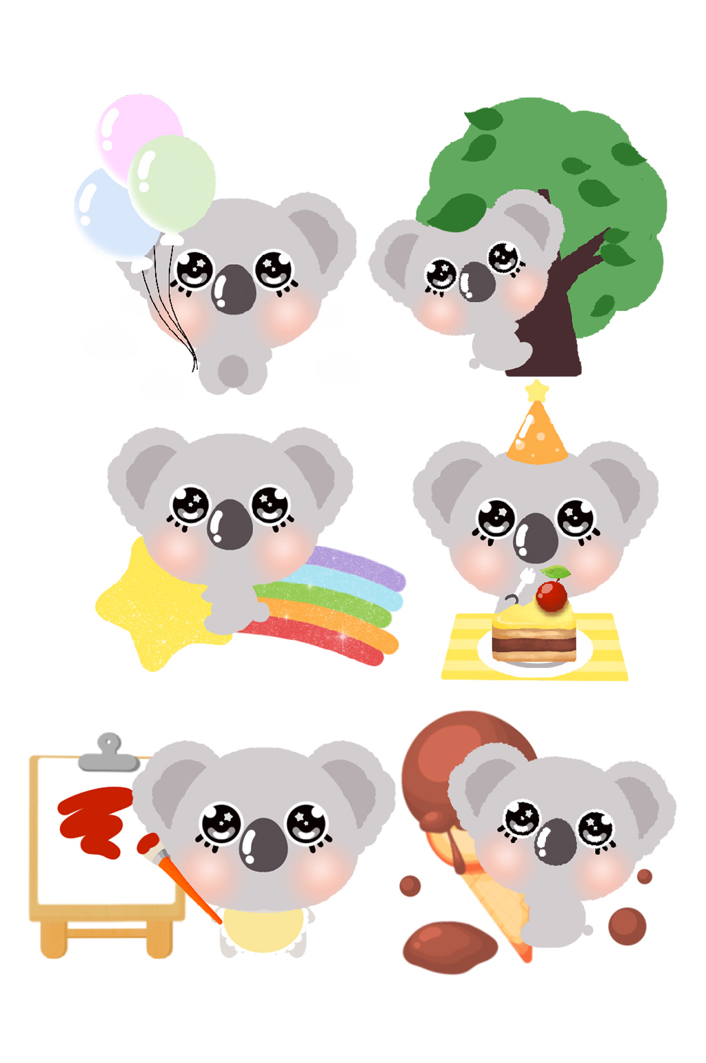 可爱卡通无尾熊png素材