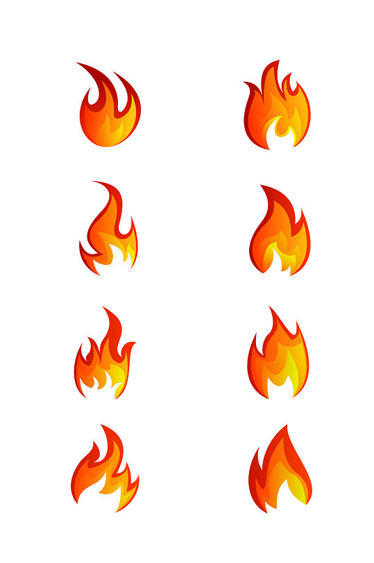 矢量火苗图案元素-众图网