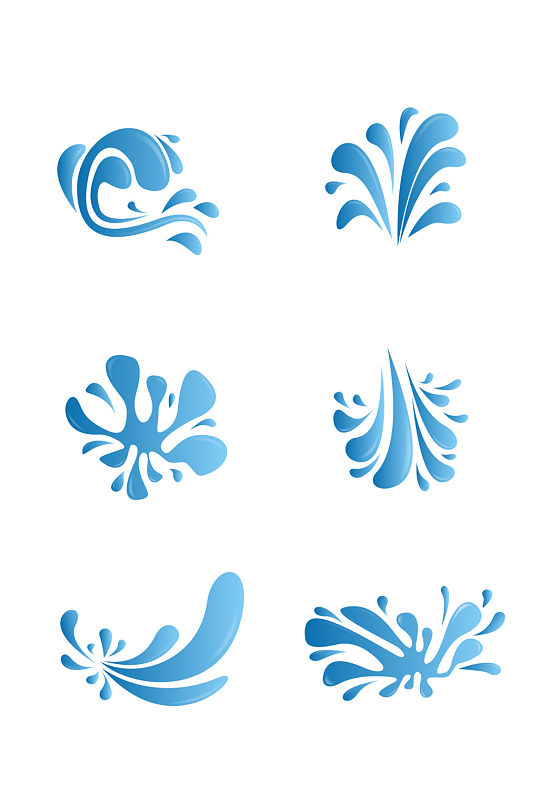 矢量水滴元素套图