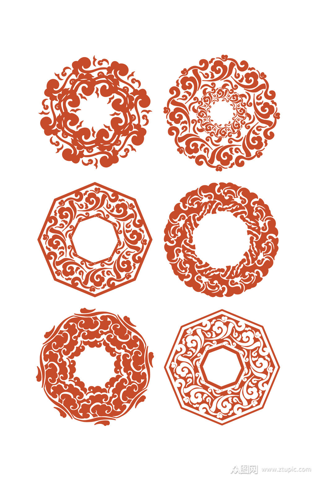 中式云纹祥云图案