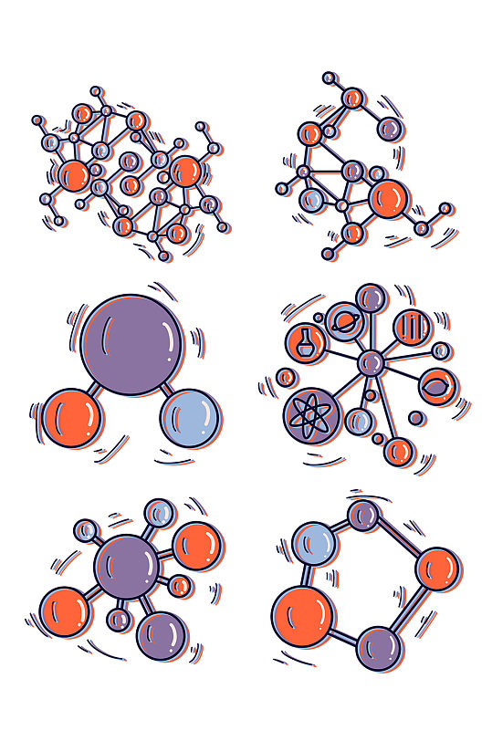 分子原子模型结构 化学元素