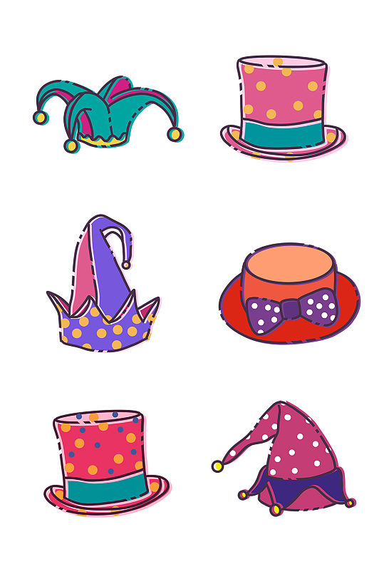 愚人节马戏团小丑帽子组图