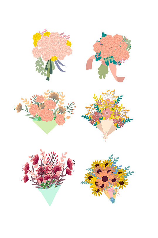 手绘婚礼新娘手捧花