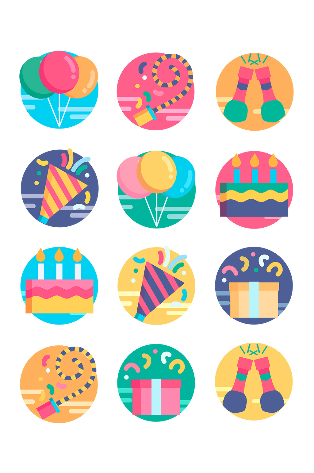 生日派对聚会相关图标