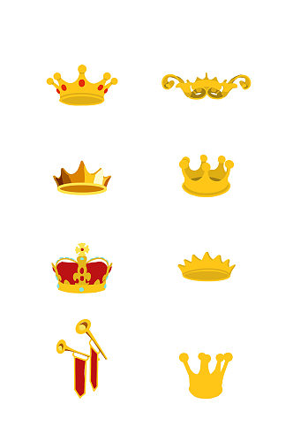 卡通华丽皇冠设计素材