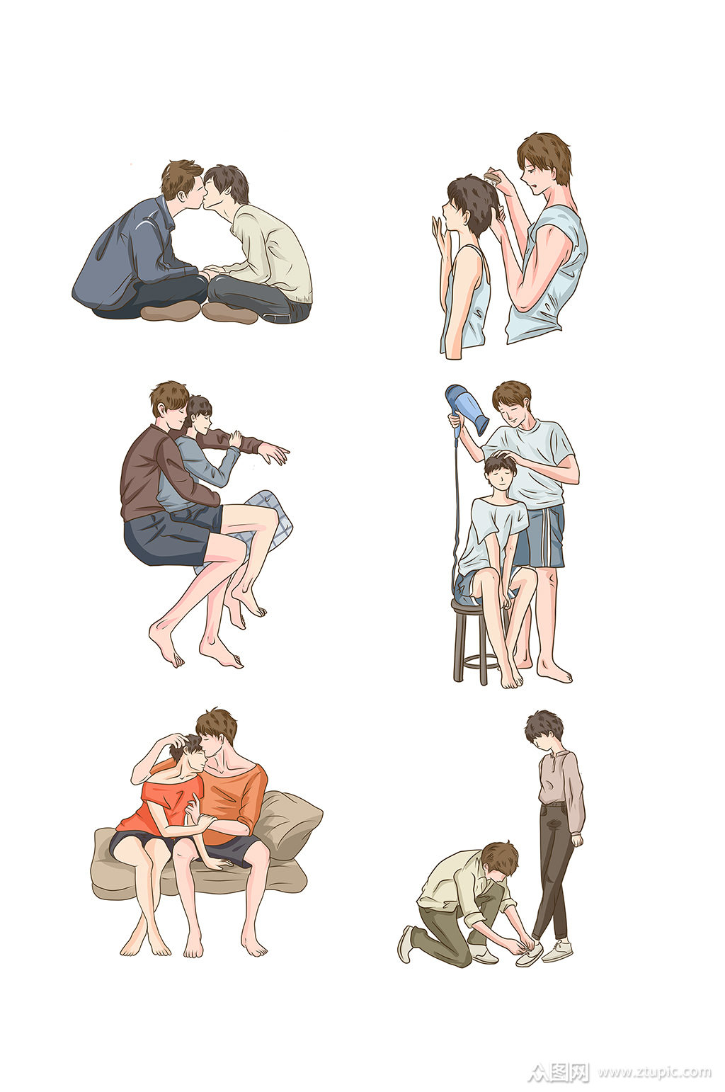 男男情侣元素合集