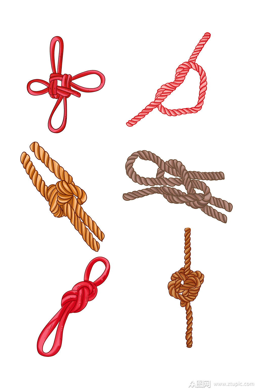 卡通日本绳结插画素材