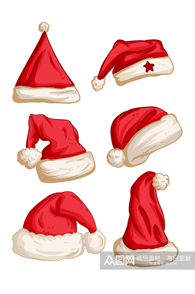 红色圣诞帽元素节日素材