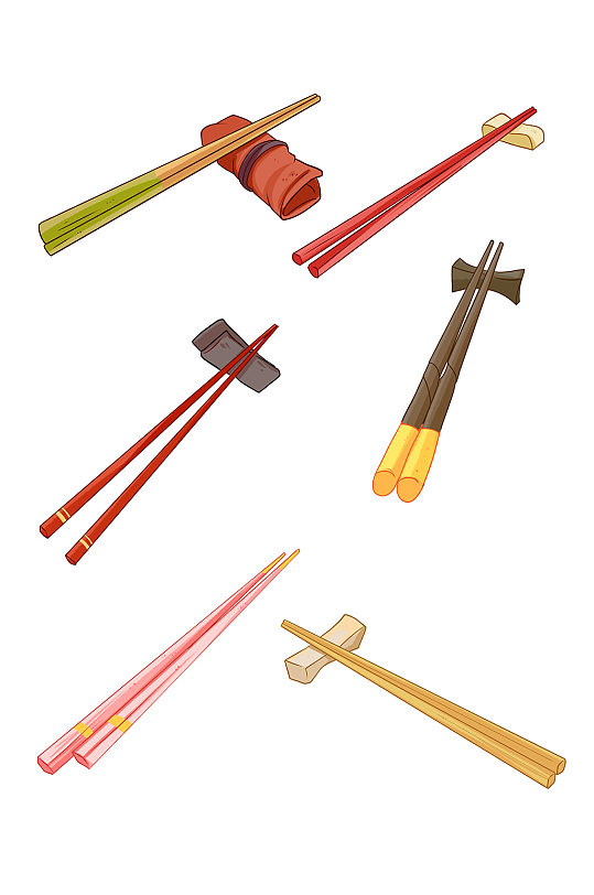 黑色的筷子免抠图