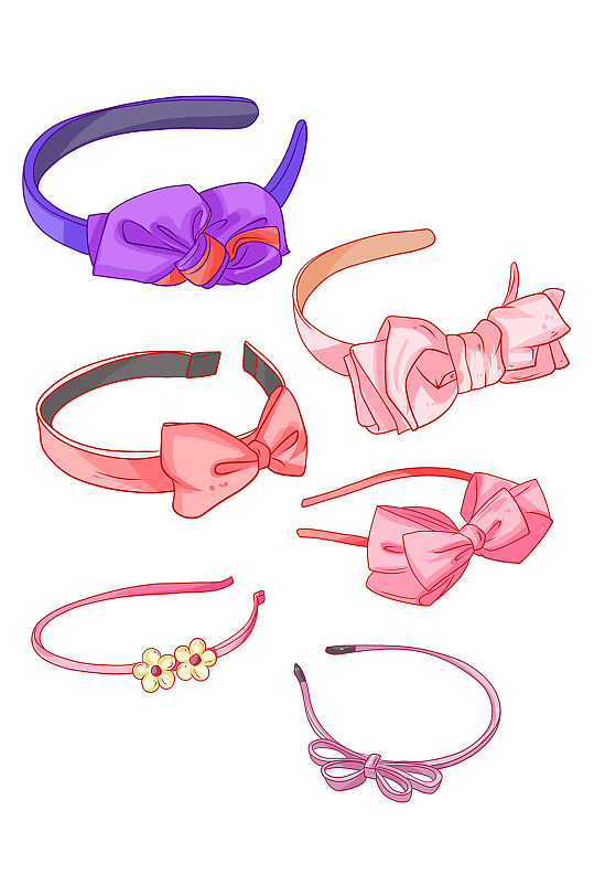 卡通手绘蓝色圆点蝴蝶结