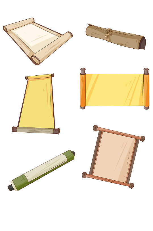 古风画轴卷轴插画