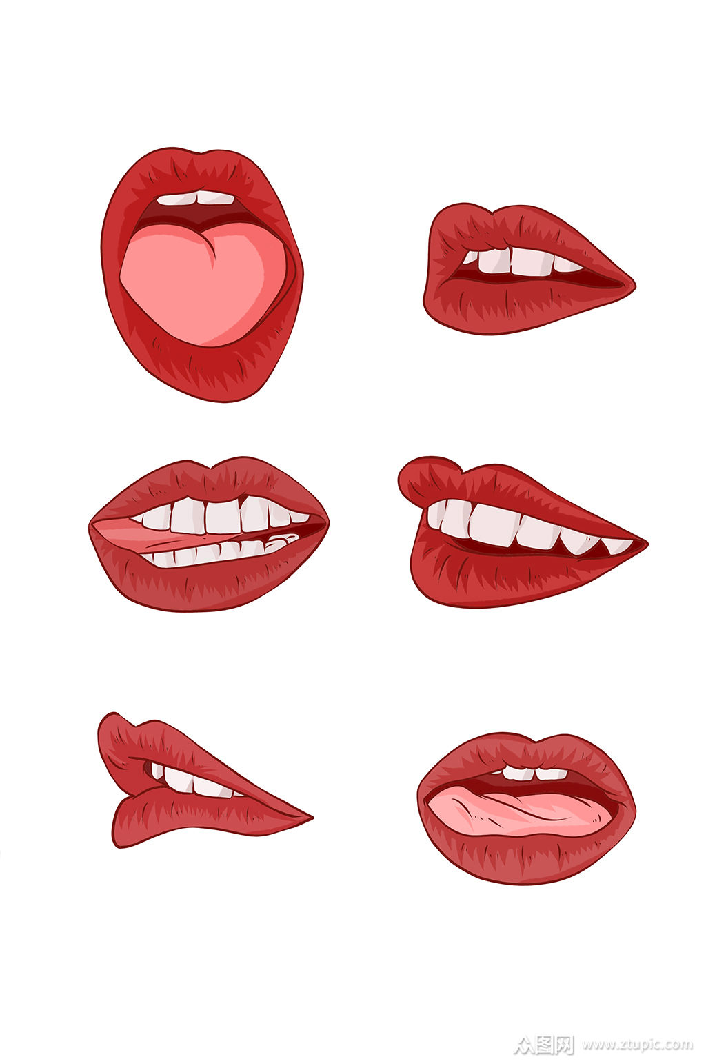 五官红润嘴巴png