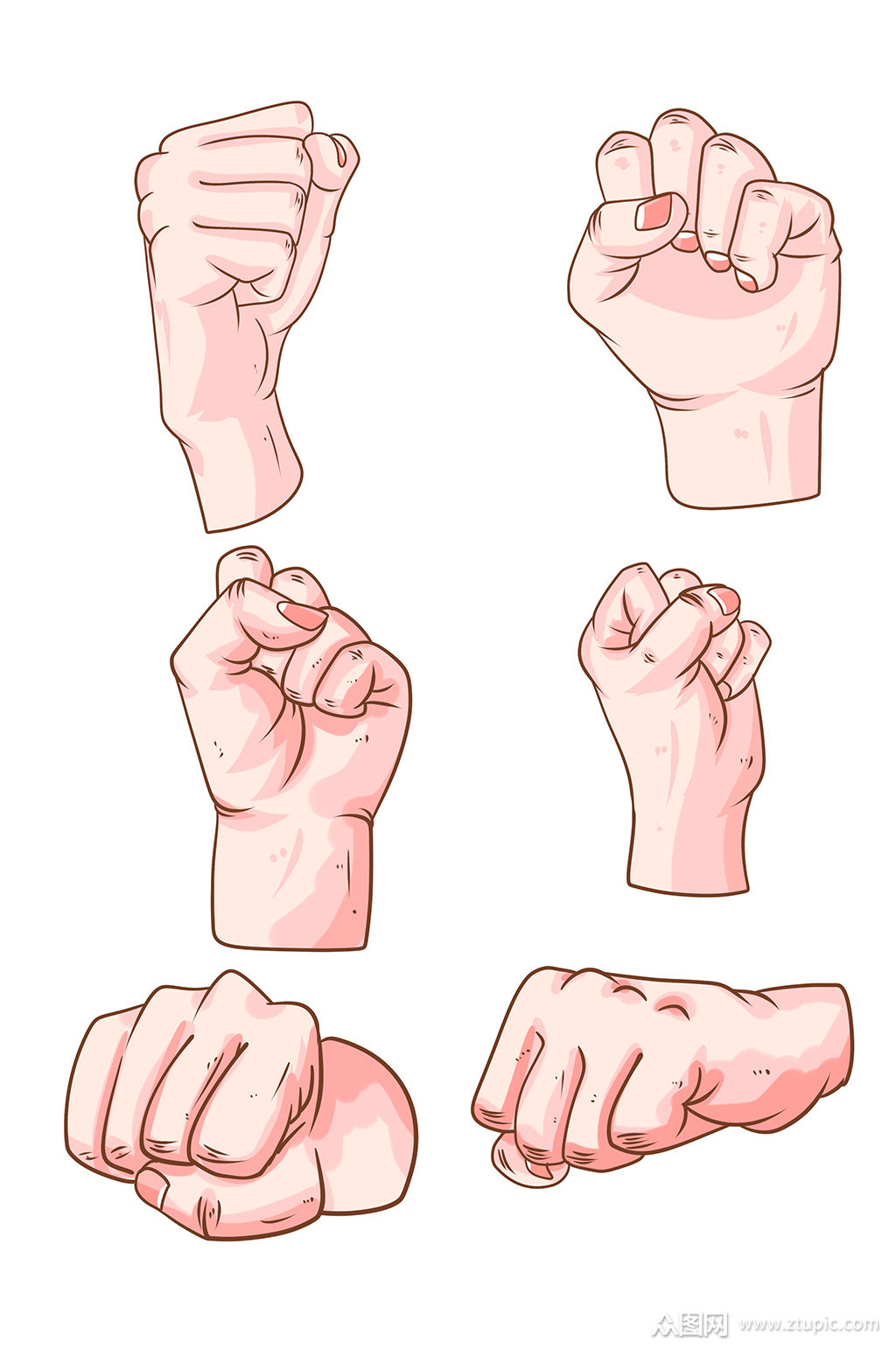 漫画感拳头素材元素