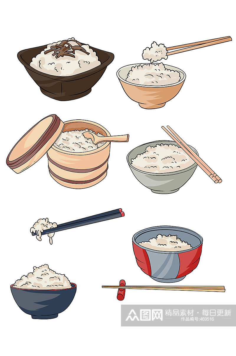 新鲜的米饭免抠图素材