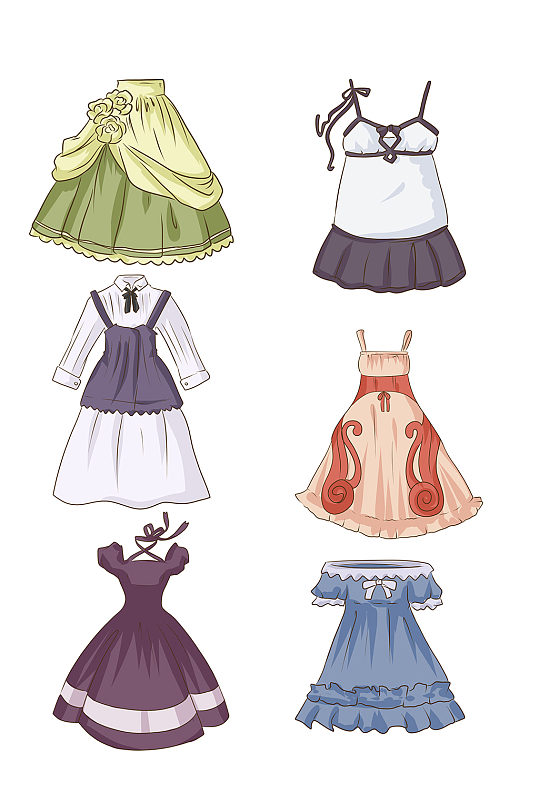 服装款式图元素图