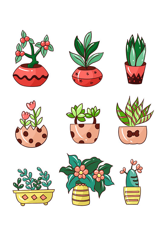 卡通植物简笔画图片-卡通植物简笔画素材-卡通植物简笔画模板大全