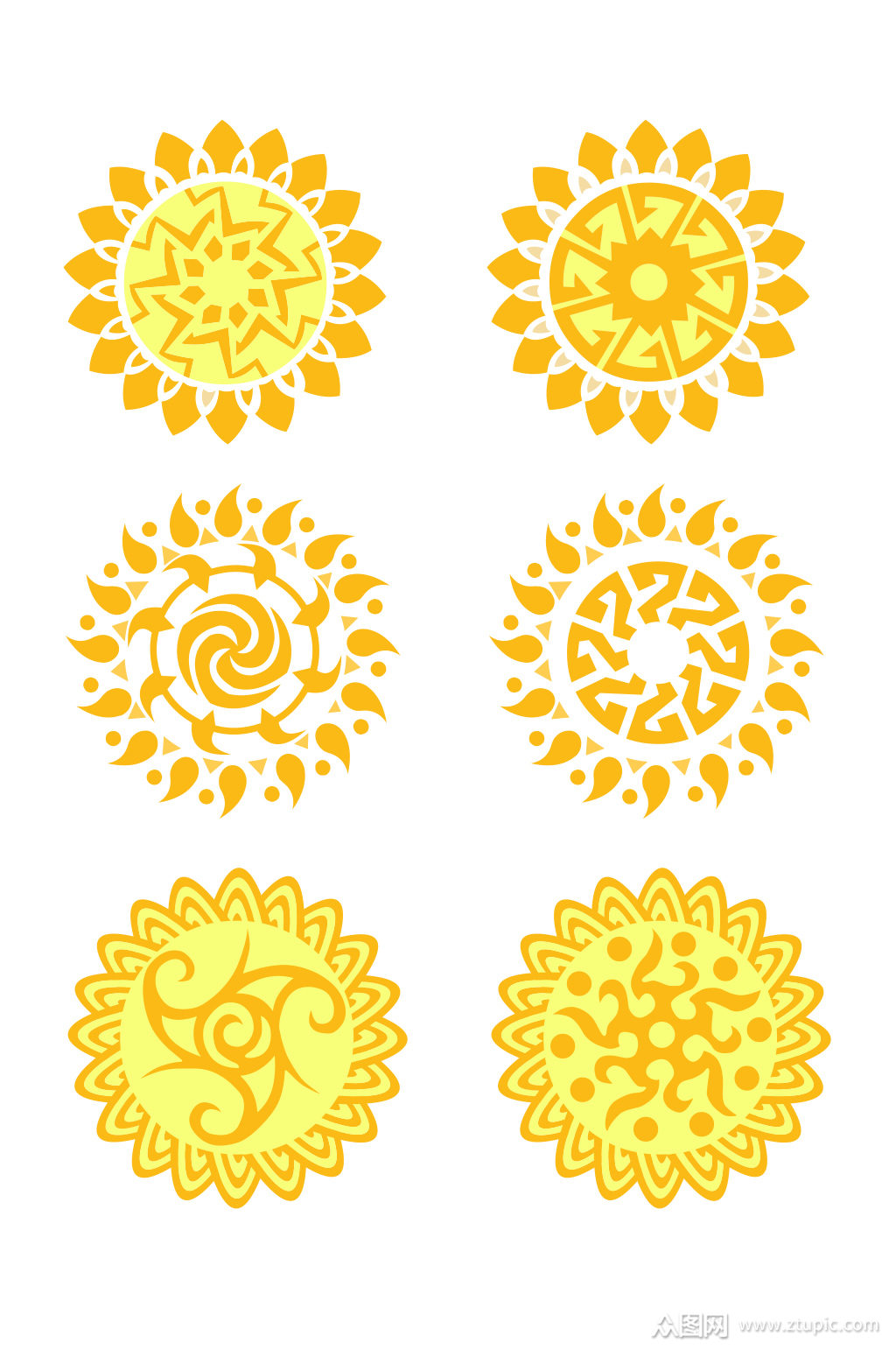 创意太阳花纹图案素材